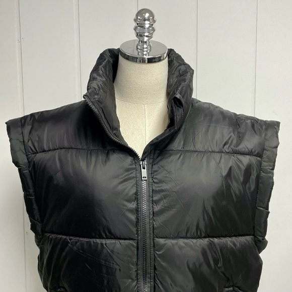 NWT Anthropologie Vest by RD Style Quilted Puffer black pockets “Ash” sz XS L - Picture 8 of 16
